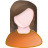 user female white orange Icon